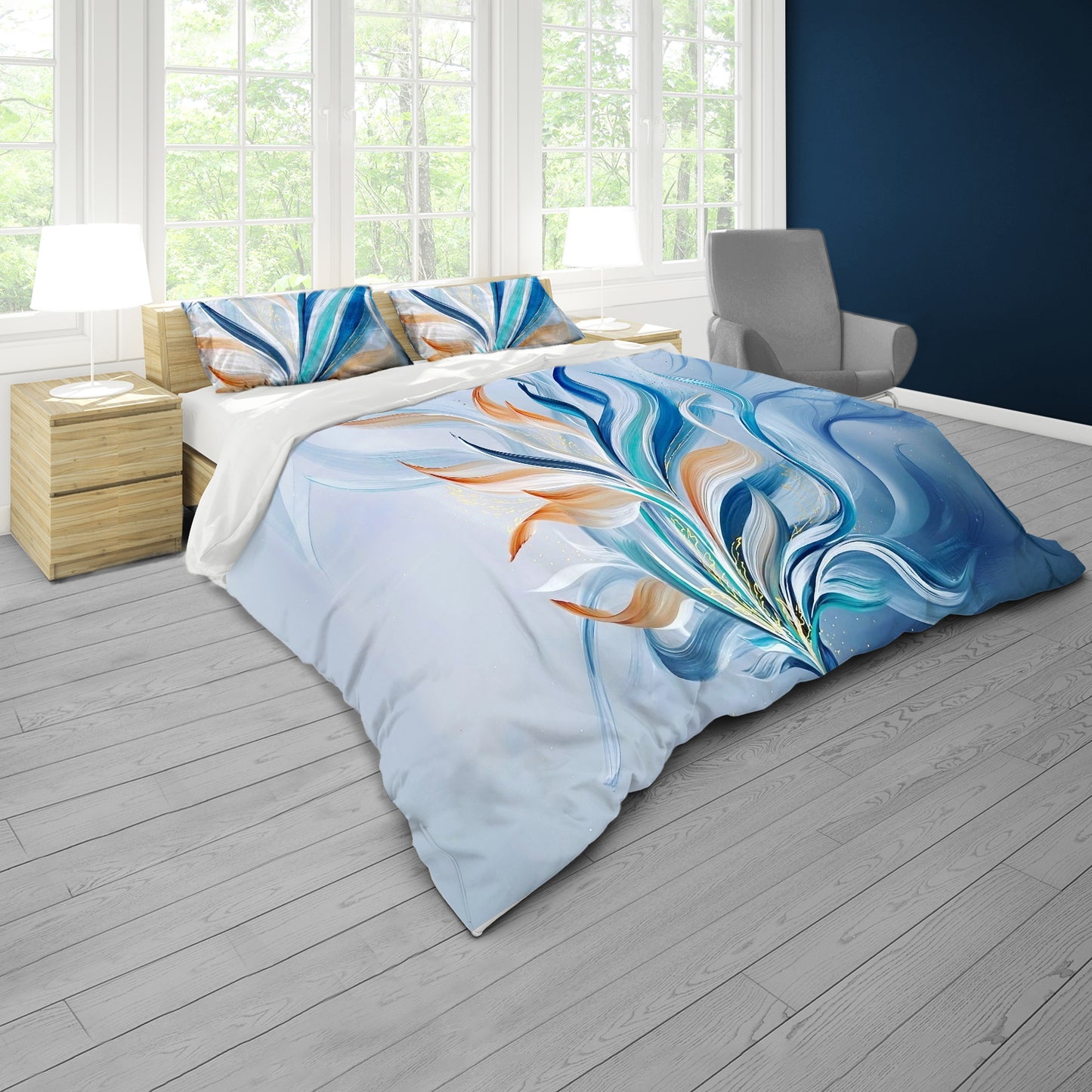 Blue Wind Duvet Cover Set
