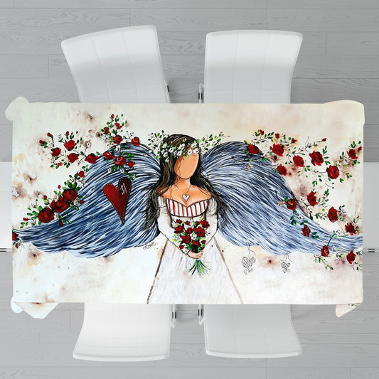 Blue Wing Angel By Lanie Wolvaardt Rectangle Tablecloth