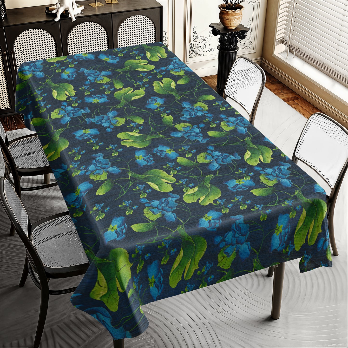 Blue Wood Vines Rectangle Tablecloth By Mark Van Vuuren