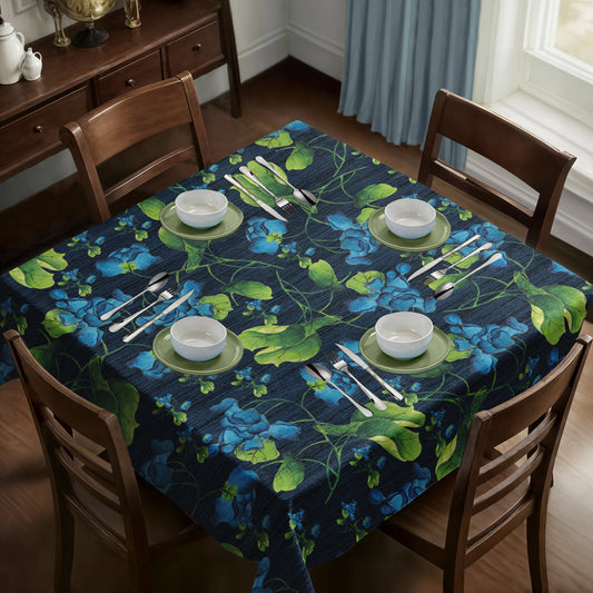 Blue Wood Vines Square Tablecloth By Mark Van Vuuren