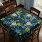 Blue Wood Vines Square Tablecloth By Mark Van Vuuren