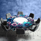 Blue Wreath Round Tablecloth