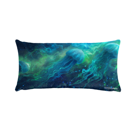 Blue and Green Electric Meduse King Luxury Scatter by Wikus Schalkwyk