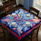 Blue and Pink Leave Pattern Square Tablecloth