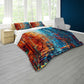 Blue and Rust Duvet Cover Set