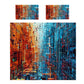 Blue and Rust Duvet Cover Set