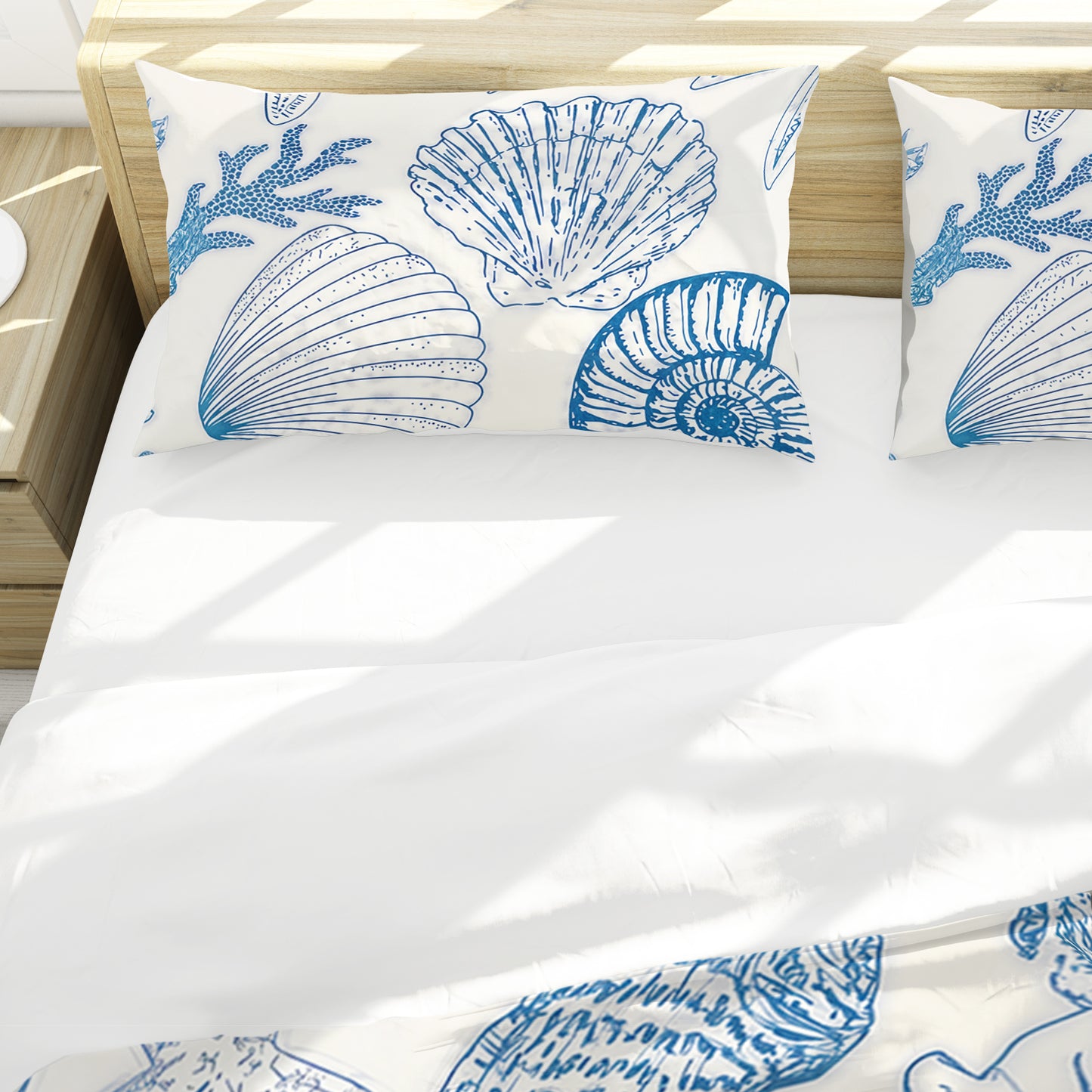 Blue and White Seaside Duvet Cover Set
