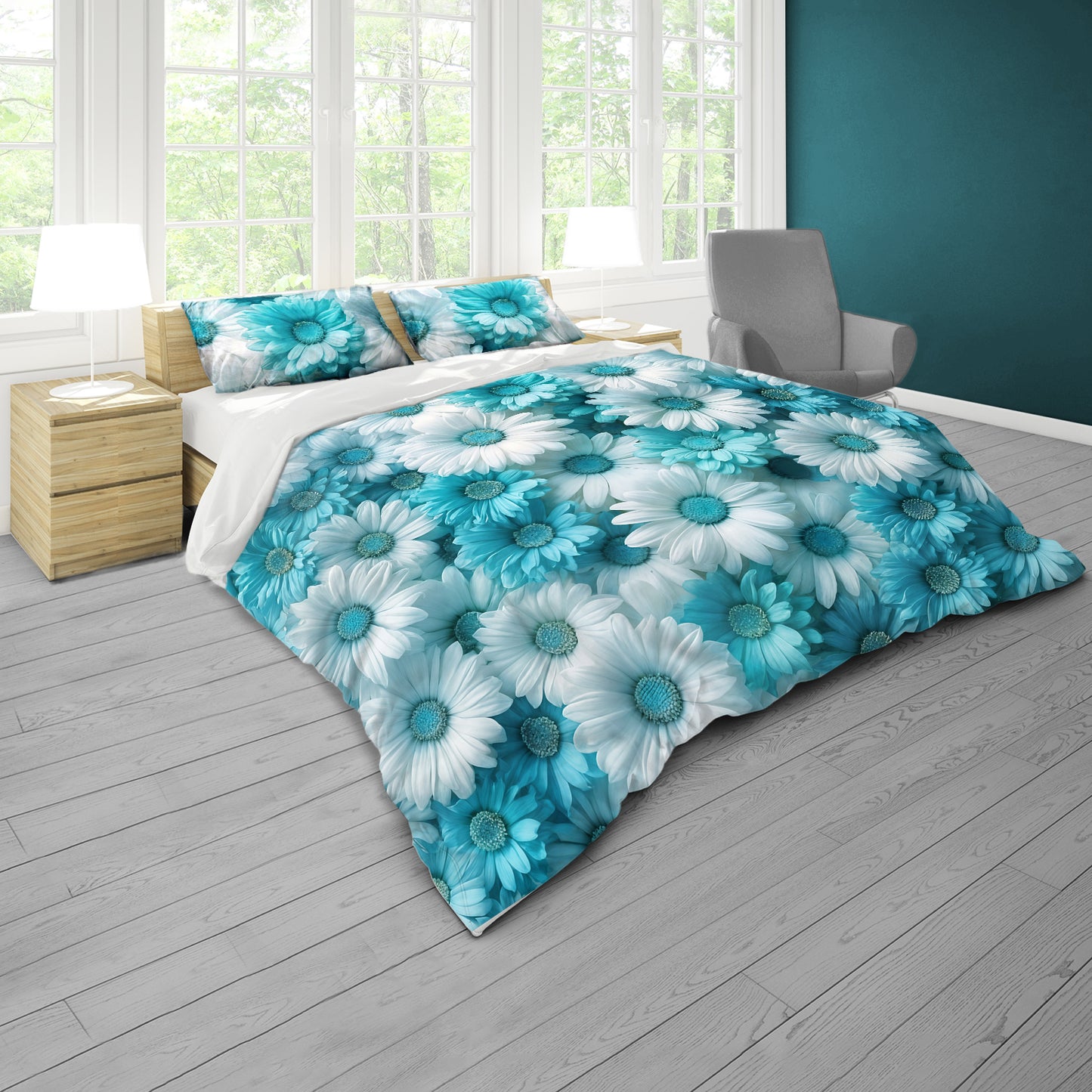 Blue and White beauty Duvet Cover Set