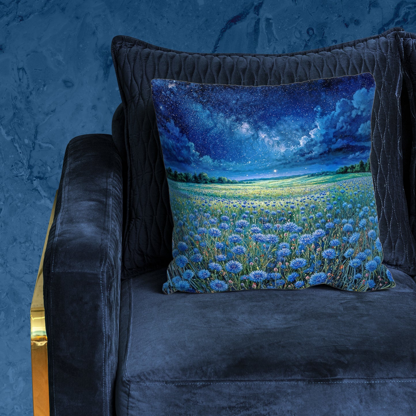 Blue flowers at Midnight Luxury Scatter