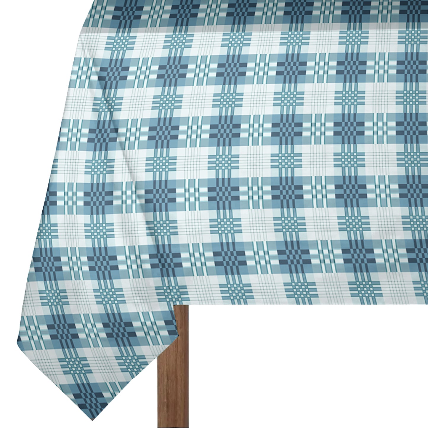 Bluegreen Japanese Block Pattern 3m Rectangle Tablecloth