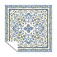 Blue on Cream Flower Collection Square Tablecloth