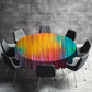 Blur of Rainbow Round Tablecloth