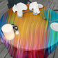 Blur of Rainbow Round Tablecloth