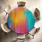 Blur of Rainbow Round Tablecloth