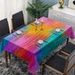 Blur Of Rainbow Rectangle Tablecloth