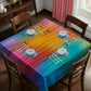 Blur Of Rainbow Square Tablecloth