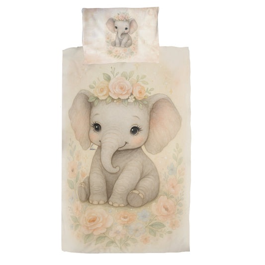 Blush Baby Elephant Princess Cot Set by Nathan Pieterse