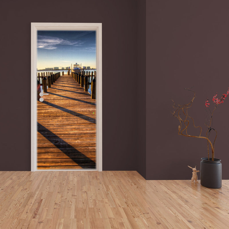 Boardwalk Dock Door Decoupage