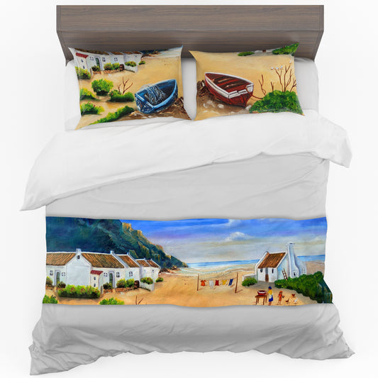 Boat View West Coast By Yolande Smith Bed Runner and Optional Pillowcases