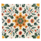 Bohemian Mandala Flora Light Weight Fleece Blanket by Wikus Schalkwyk
