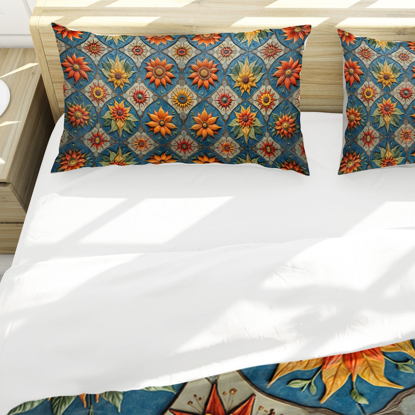 Bohemian Clay Petal Parade Duvet Cover Set