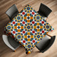 Bohemian Tiled Floral Art Square Tablecloth