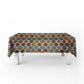 Bohemian Tiles Daises Rectangle Tablecloth