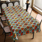 Bohemian Tiles Daises Rectangle Tablecloth