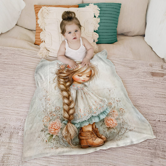 Boots and Blossoms Toddler Fleece Blanket