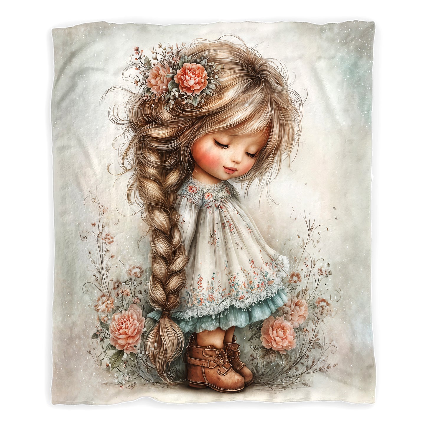 Boots and Blossoms Toddler Fleece Blanket