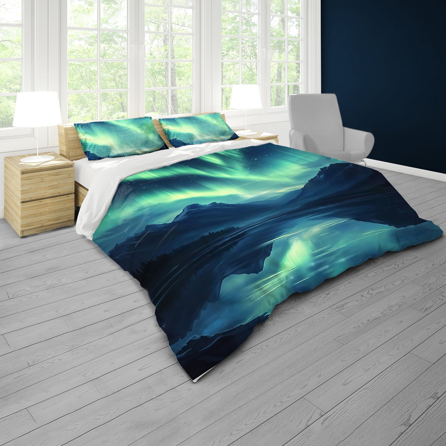 Borealis Landscape Duvet Cover Set