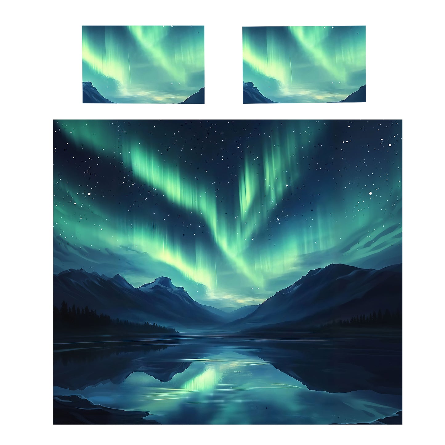 Borealis Landscape Duvet Cover Set