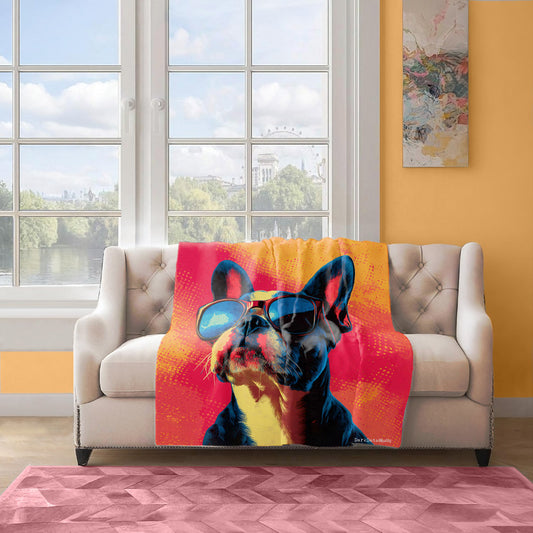 Boss Terrier Light Weight Fleece Blanket by Wikus Schalkwyk