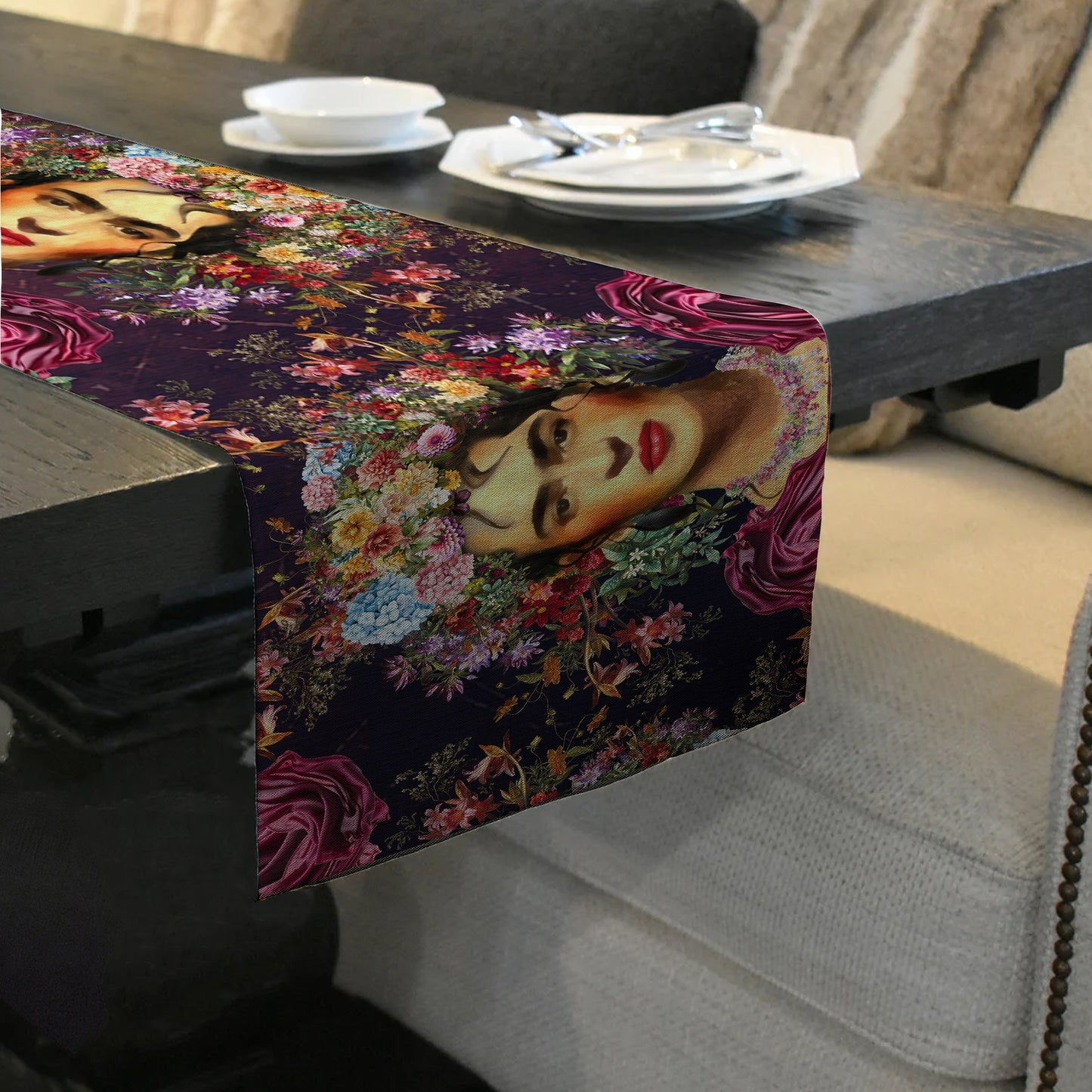 Botanic Frida Kahlo Table Runner by Mark van Vuuren