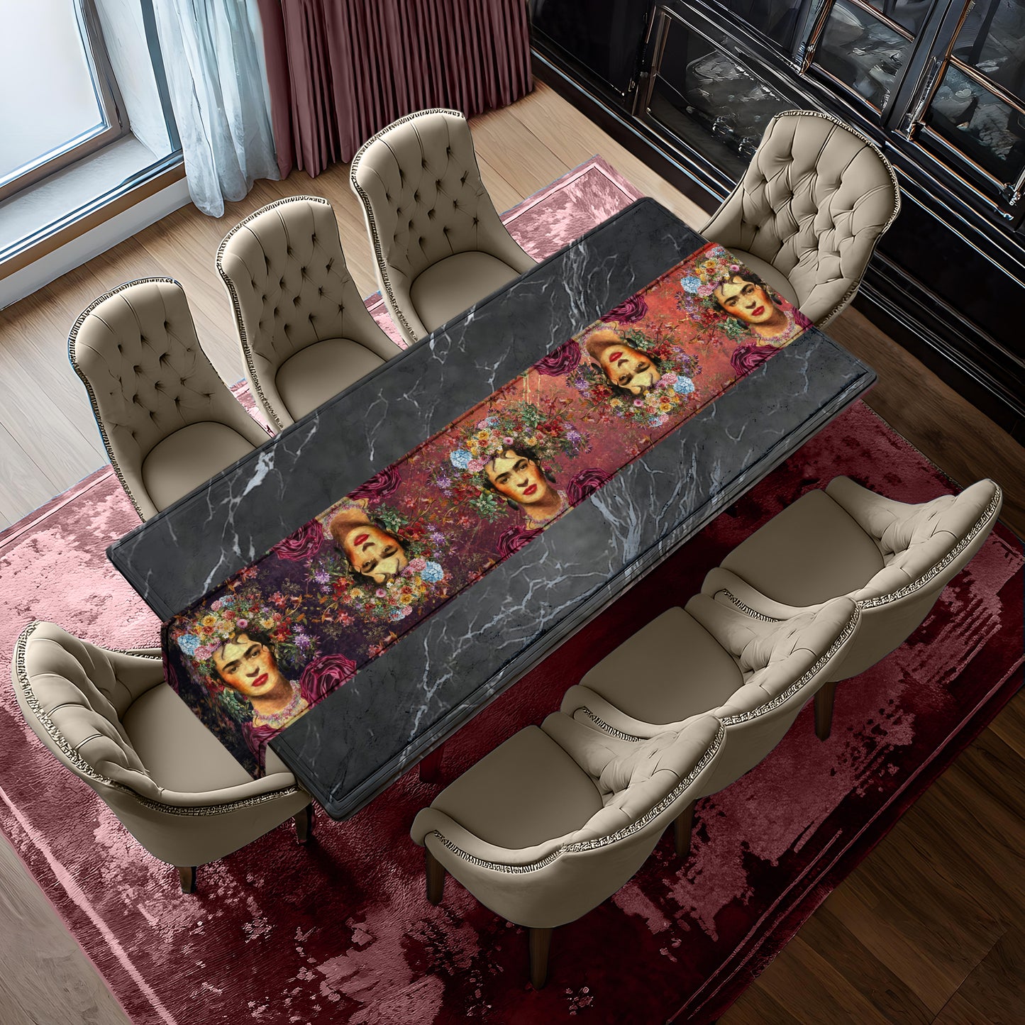 Botanic Frida Kahlo Table Runner by Mark van Vuuren