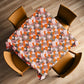 Botanical Rhythm Pink Orange Square Tablecloth