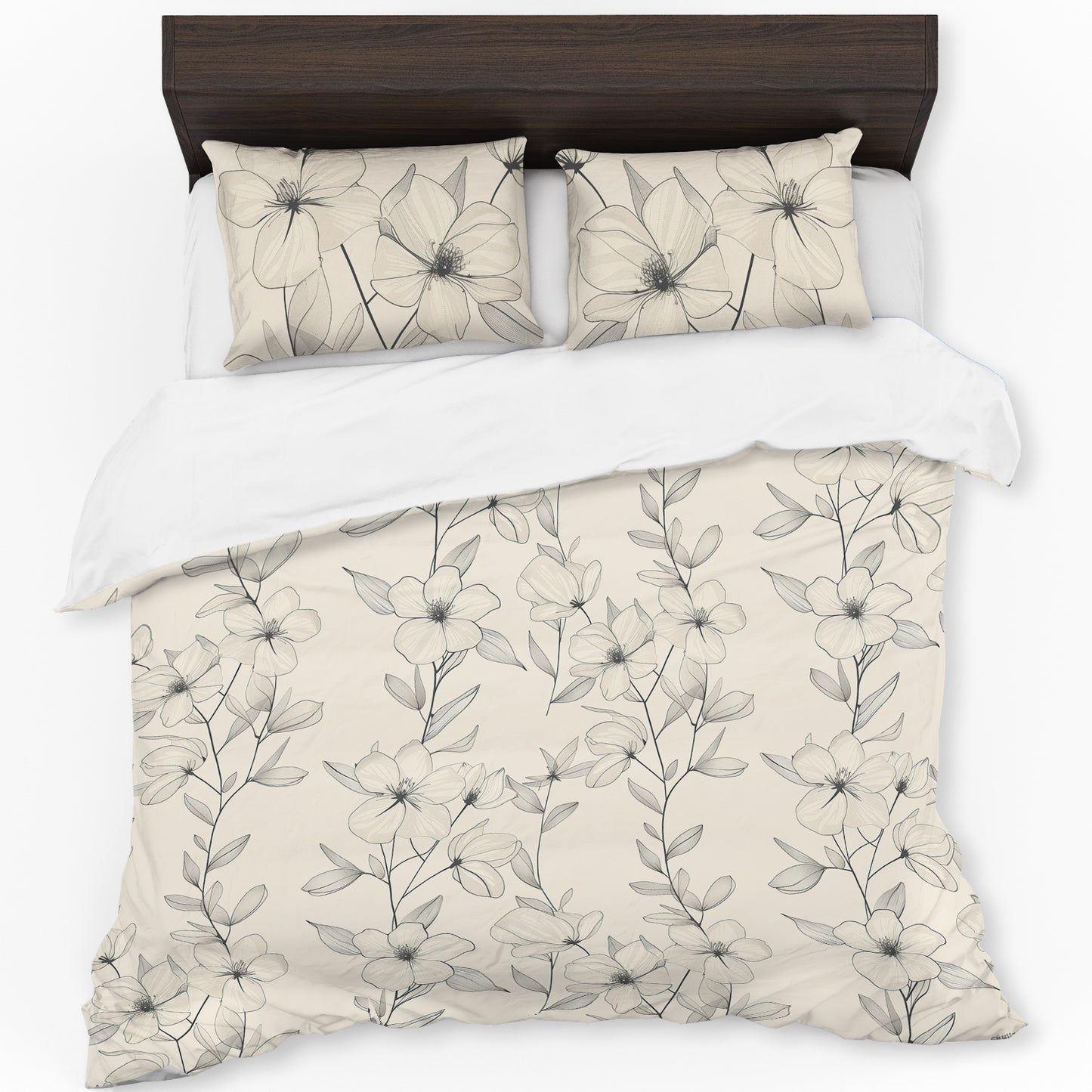 Botanical Line Art Duvet Cover Set by Wikus Schalkwyk