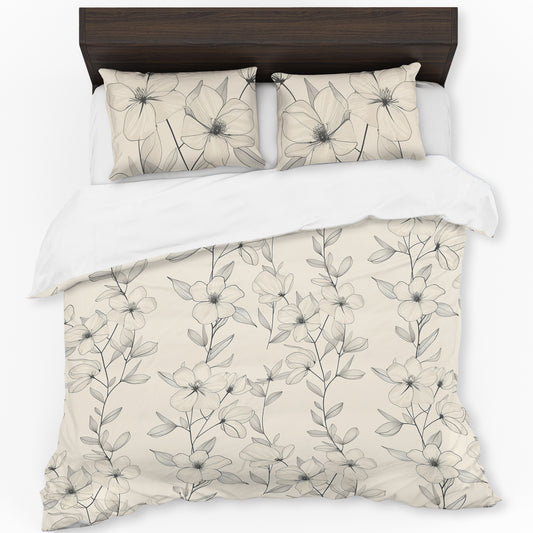 Botanical Line Art Duvet Cover Set by Wikus Schalkwyk