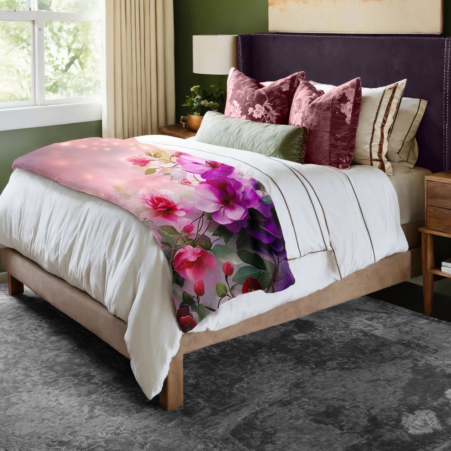 Bougain Villa Bed Throw