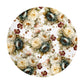 Bouquet of Floral on White Round Tablecloth by Mark van Vuuren