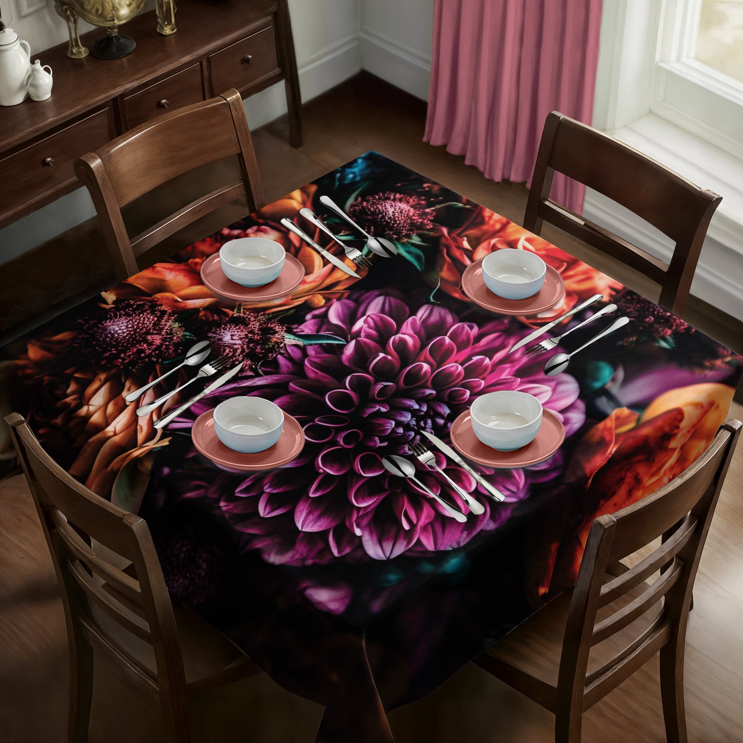 Bouquet of Flowers Square Tablecloth