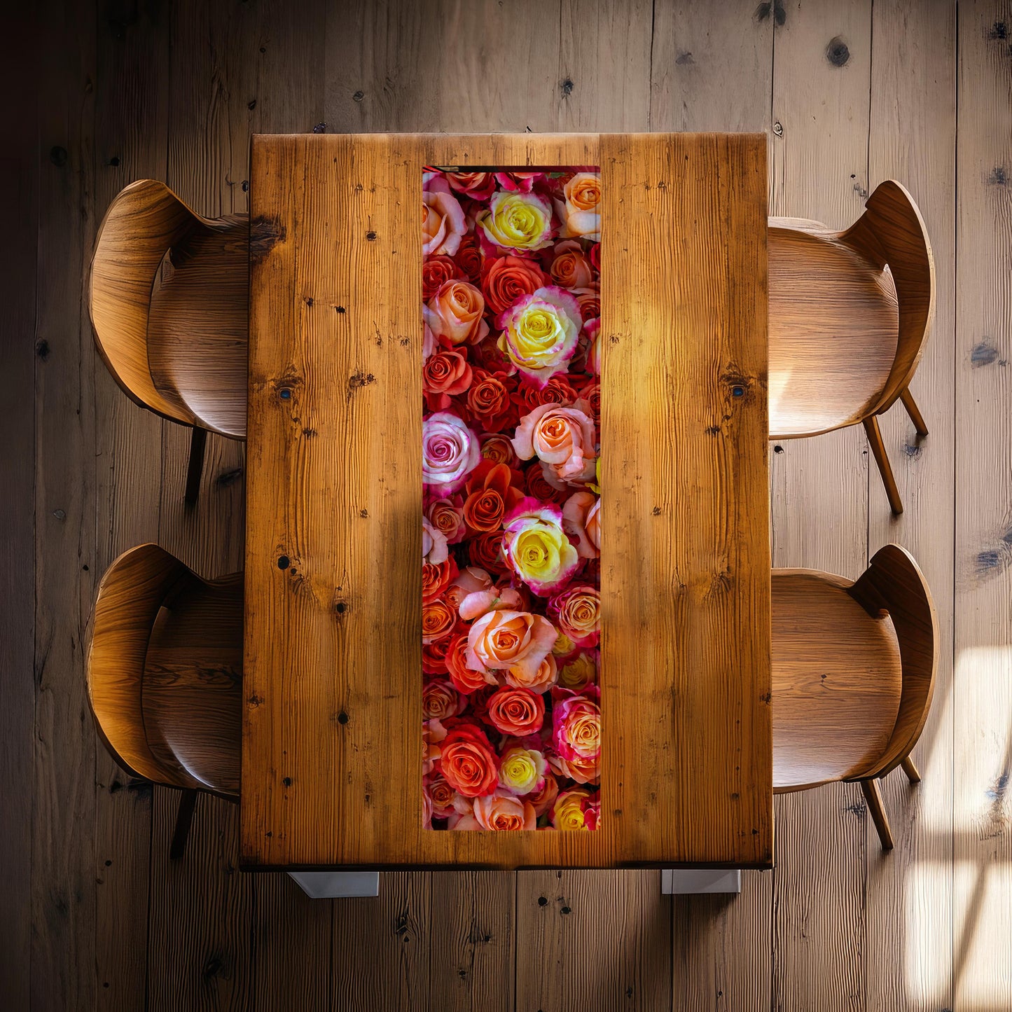 Bouquet of Roses 160cm Table Runner