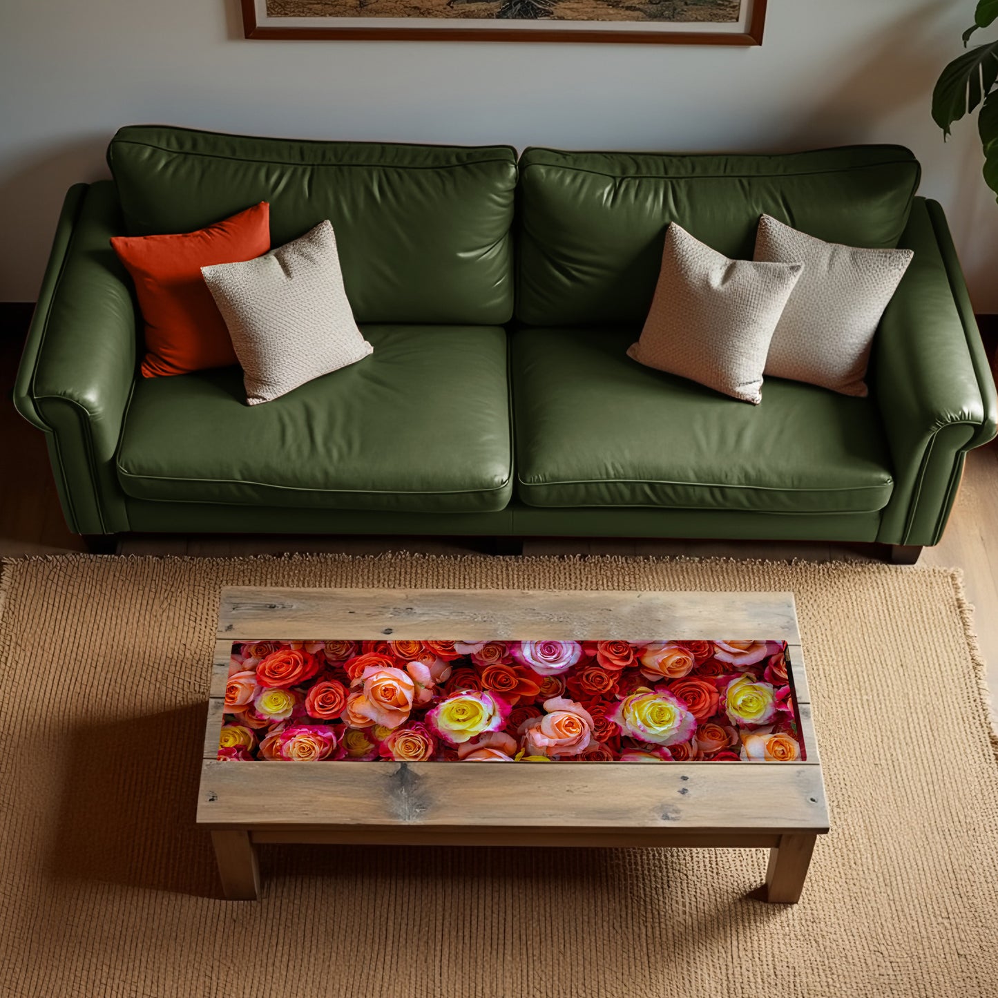 Bouquet of Roses 160cm Table Runner