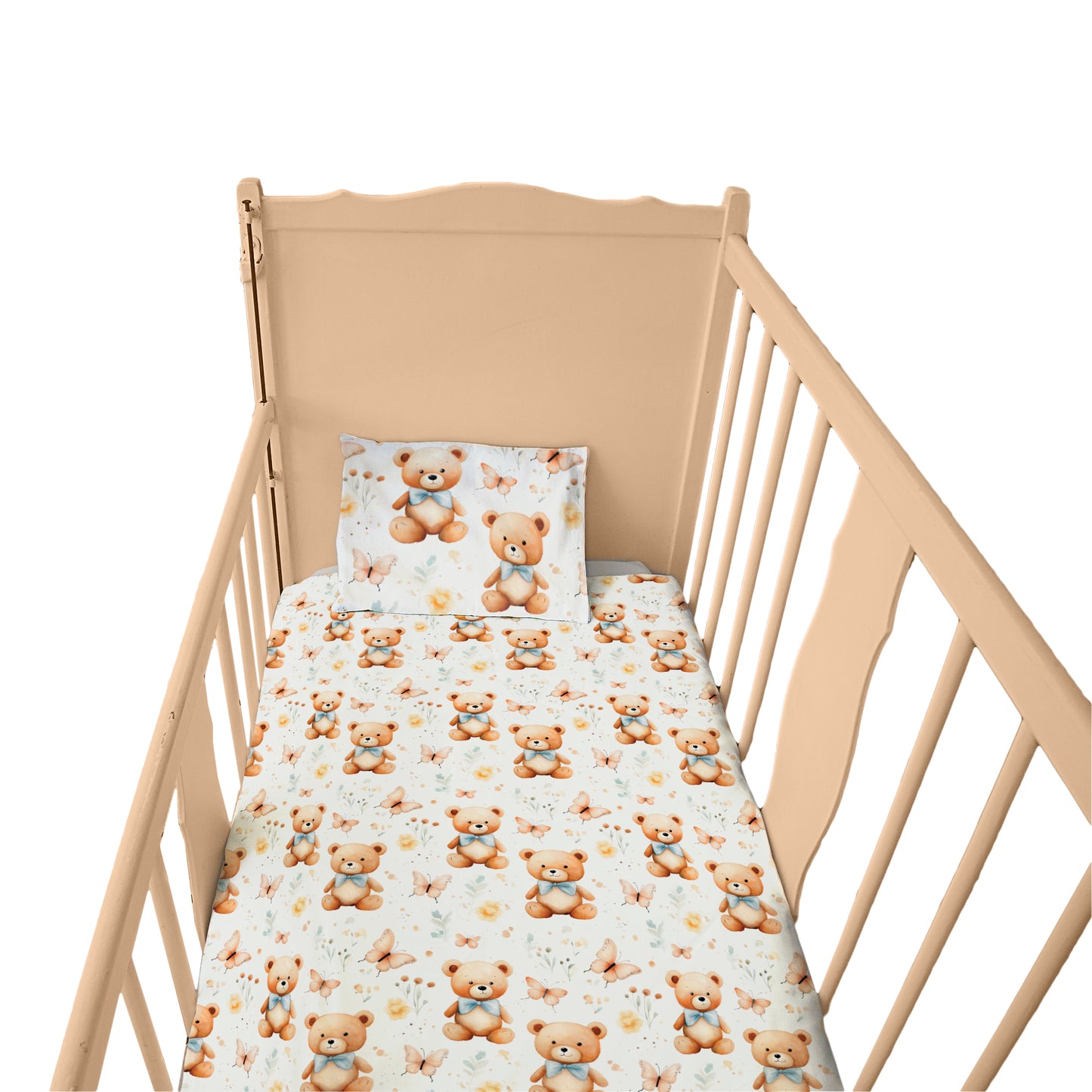 Bow Tie Bears Cot Set