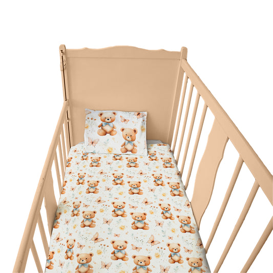 Bow Tie Bears Cot Set