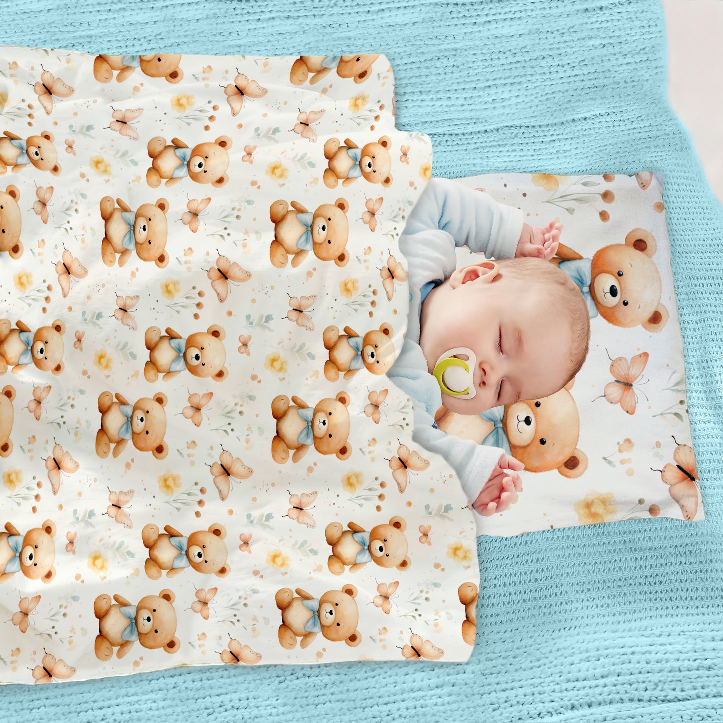 Bow Tie Bears Cot Set