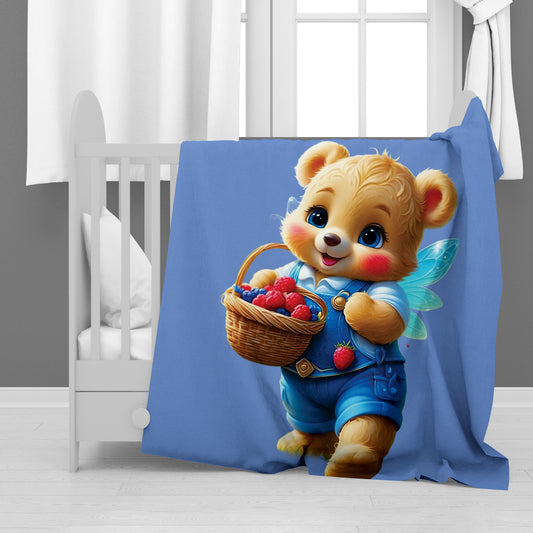Boy Bear Minky Blanket