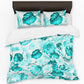 Bricht Aqua Leaves Duvet Cover Set