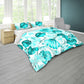 Bricht Aqua Leaves Duvet Cover Set