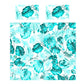 Bricht Aqua Leaves Duvet Cover Set